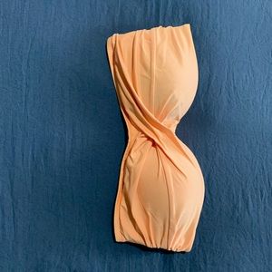Peach colored swimsuit top size medium
